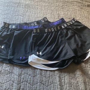 3 Pairs of Under Armor Running Shorts Medium